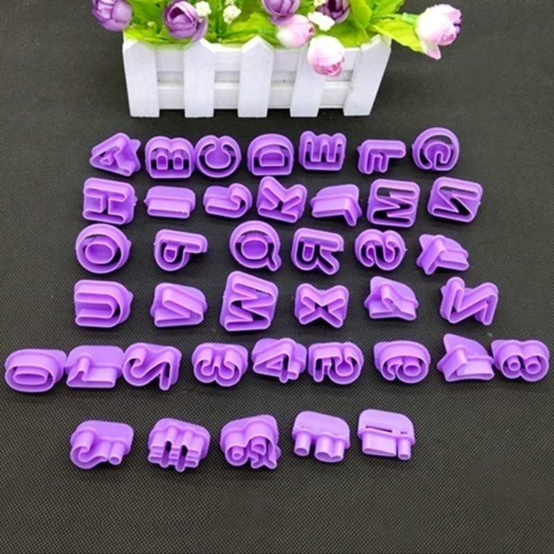 Fondant Icing Cutter Mold Alphabet Number Letter Cake Cookie Decorating  Set/40pc