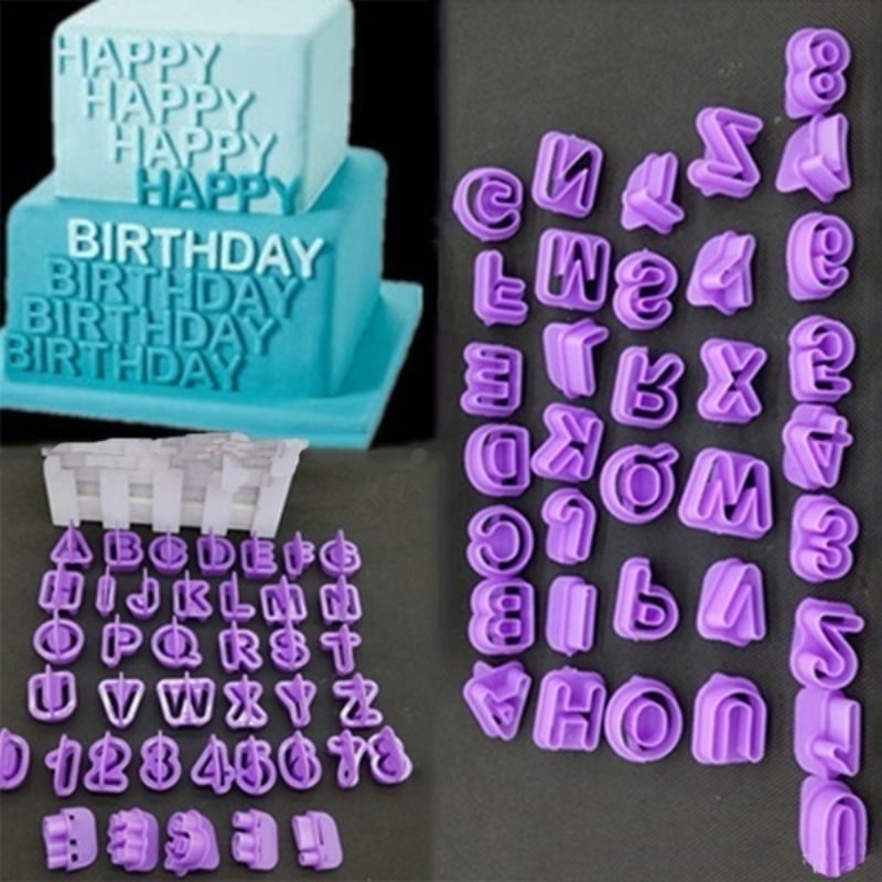 Lettres, Alphabet, lettres fondantes, décoration de gâteau
