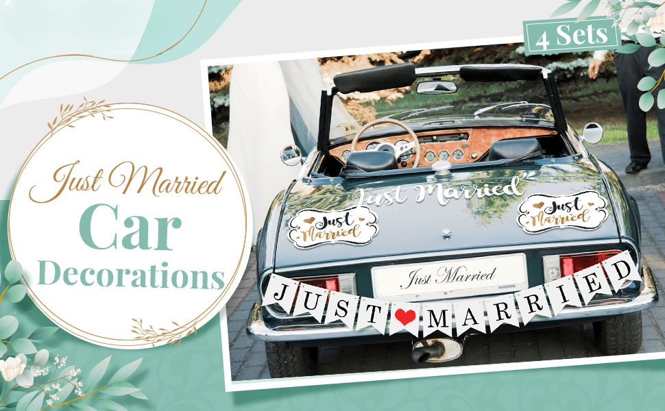 Married Car Decorations Ornate Car Magnets Married Car - Temu