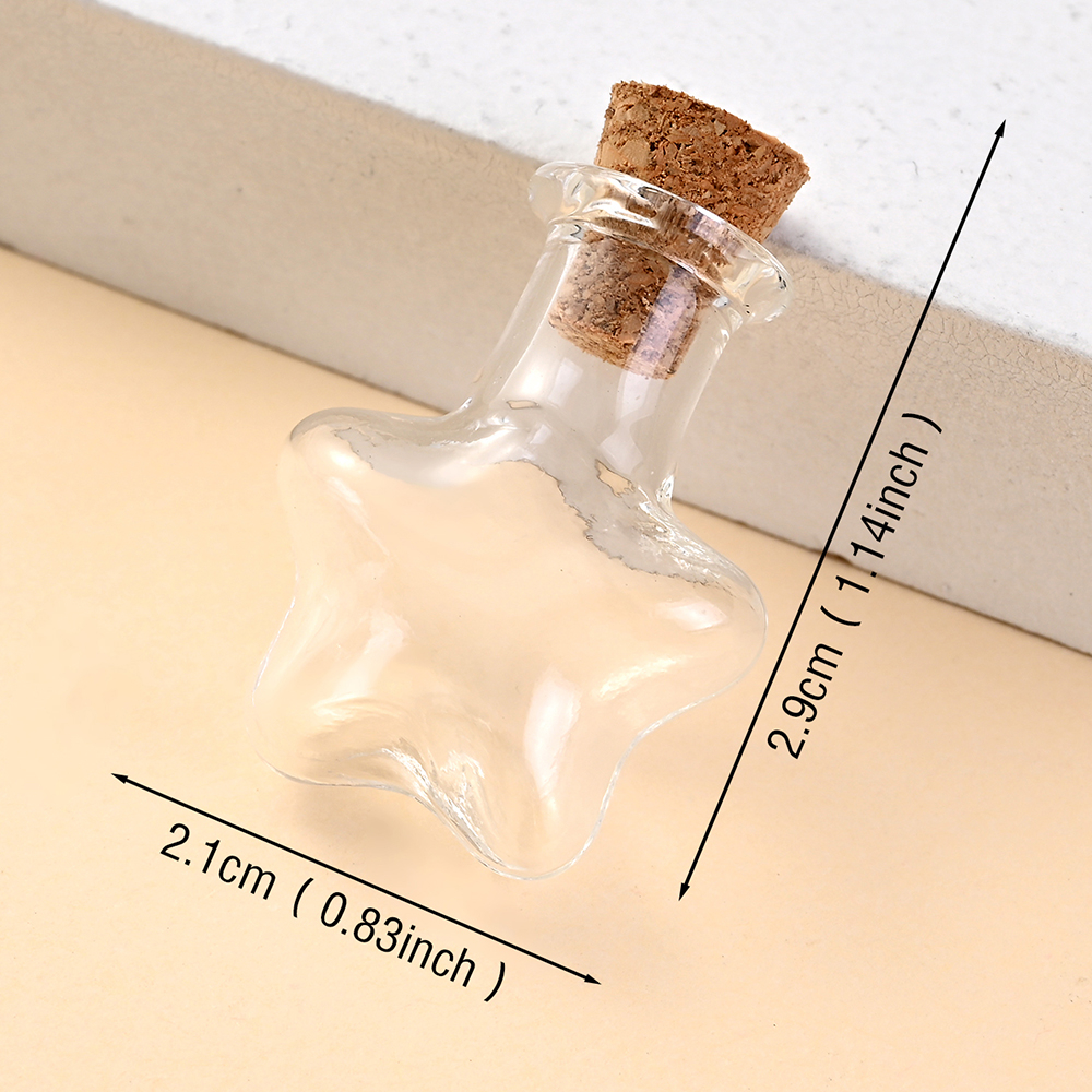 Mini Glass Bottle With Cork Clear Small Storage Bottle - Temu