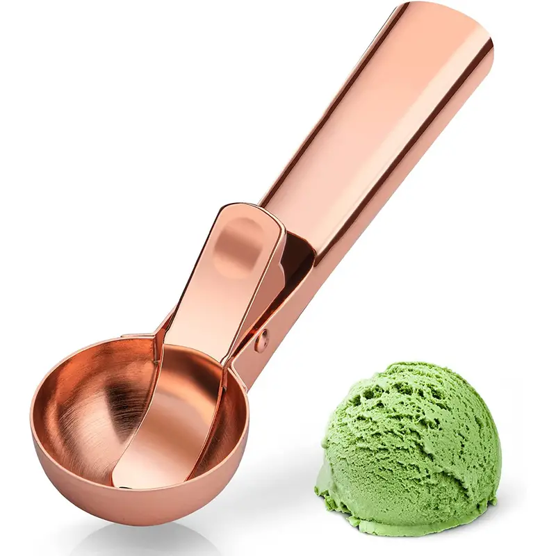 Premium Ice Cream Scoop With Trigger Ice Cream Scooper Stainless Steel,  Heavy Duty Metal Icecream Scoop Spoon Dishwasher Safe, Perfect For Frozen  Yogurt, Gelatos, Sundaes, Medium Silvery - Temu United Arab Emirates