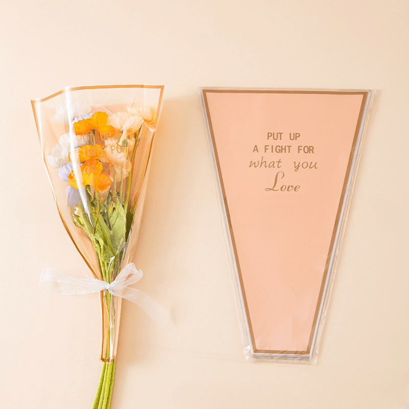 Single Rose Sleeve Packaging Plastic Flower Bags Bouquets - Temu