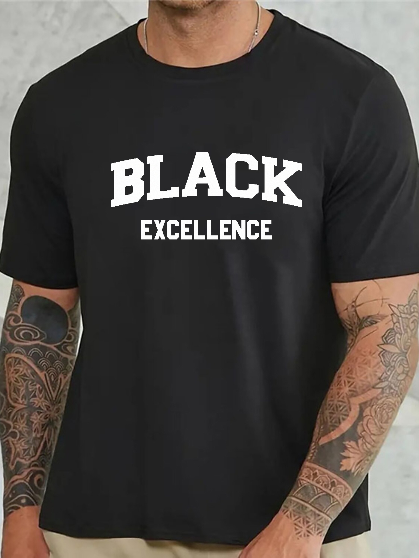 Plus Size „Black Excellence“ Grafikdruck T Für Shirt Germany Temu Herren 
