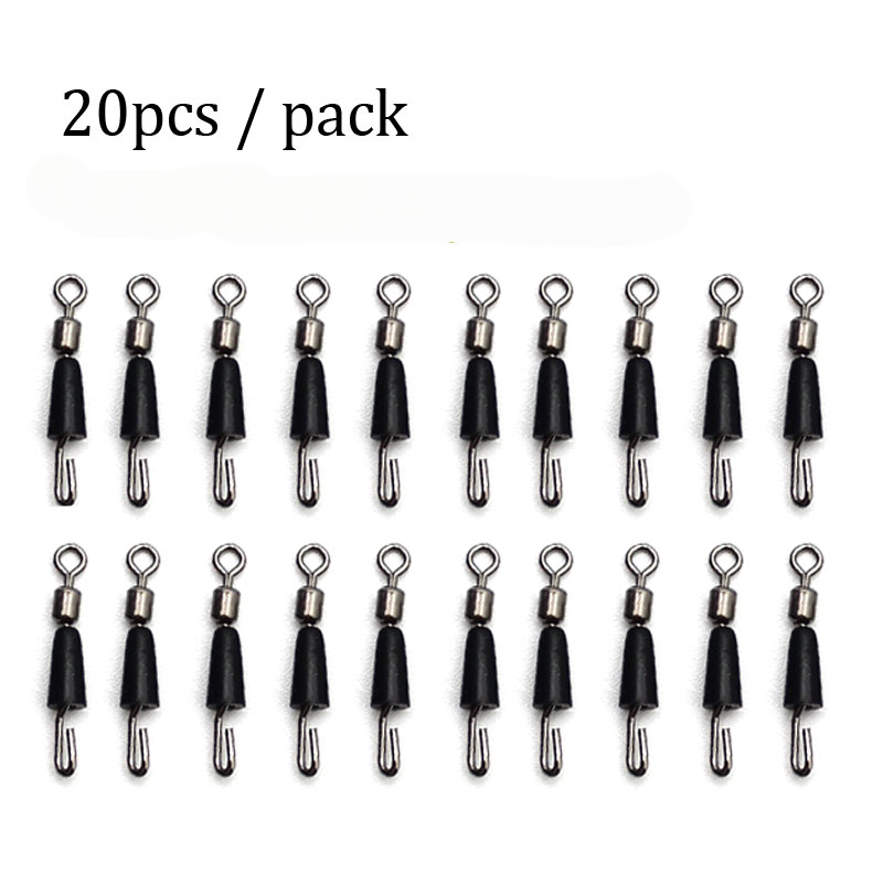20pcs Quick Change Fishing Swivels for Carp Fishing - Tackle Connector  Feeder Snaps with Easy Attachment - Essential Fishing Accessories