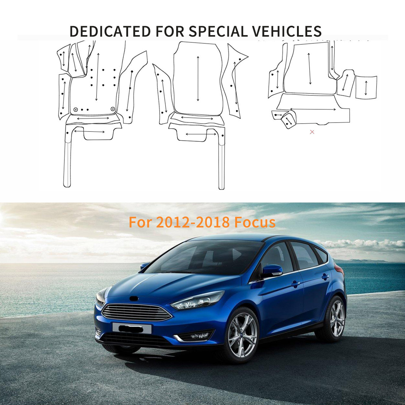 2012 2018 Ford Focus Totalmente Cerrado 3d Estéreo Tres - Temu