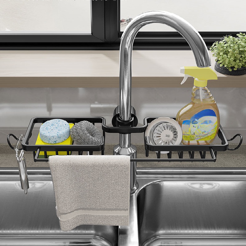 Sponge Holder for Kitchen Sink in 2023  Sponge holder, Shower shelves, Shower  caddy