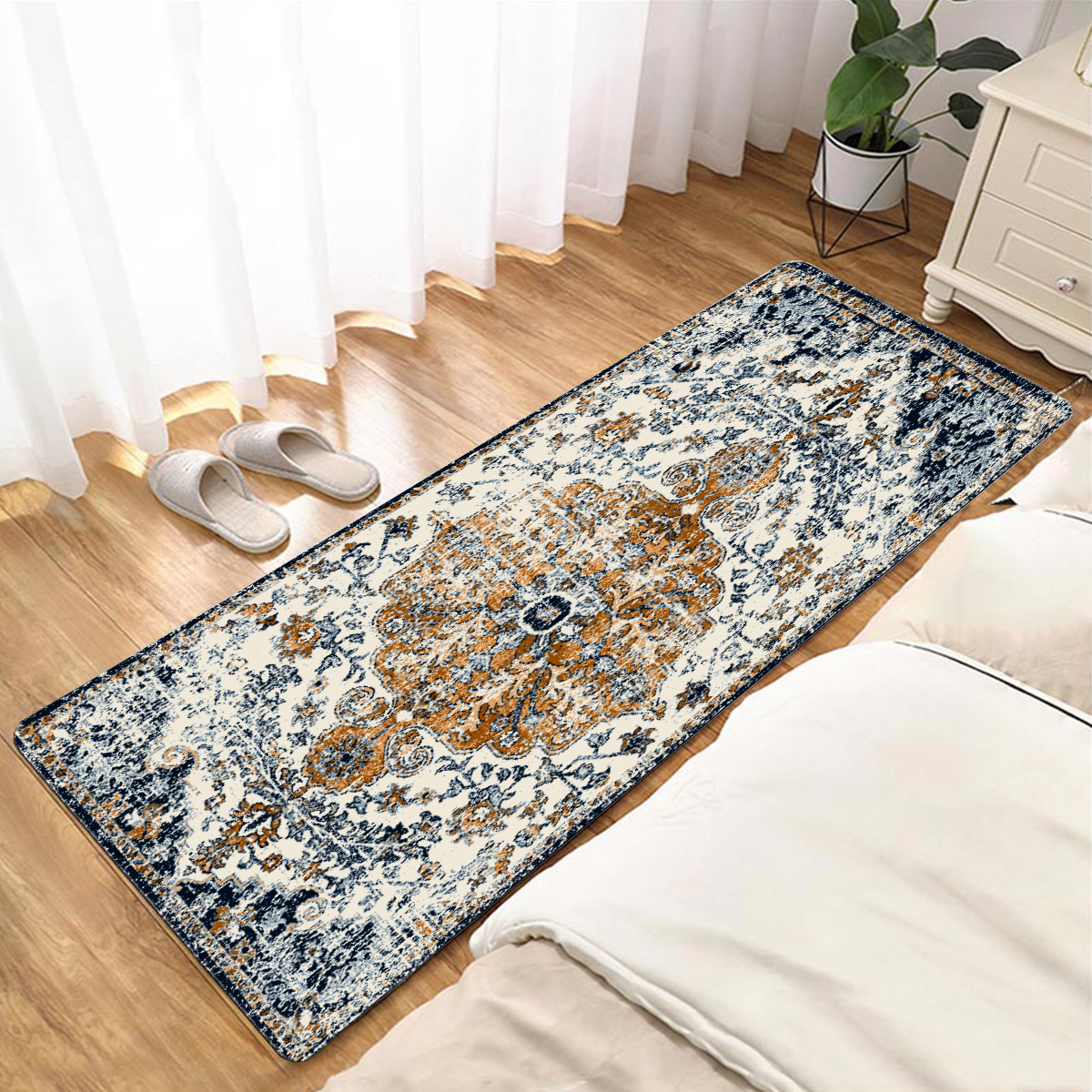 Persian Anti-fatigue Kitchen Mat, Washable Bedroom Living Room