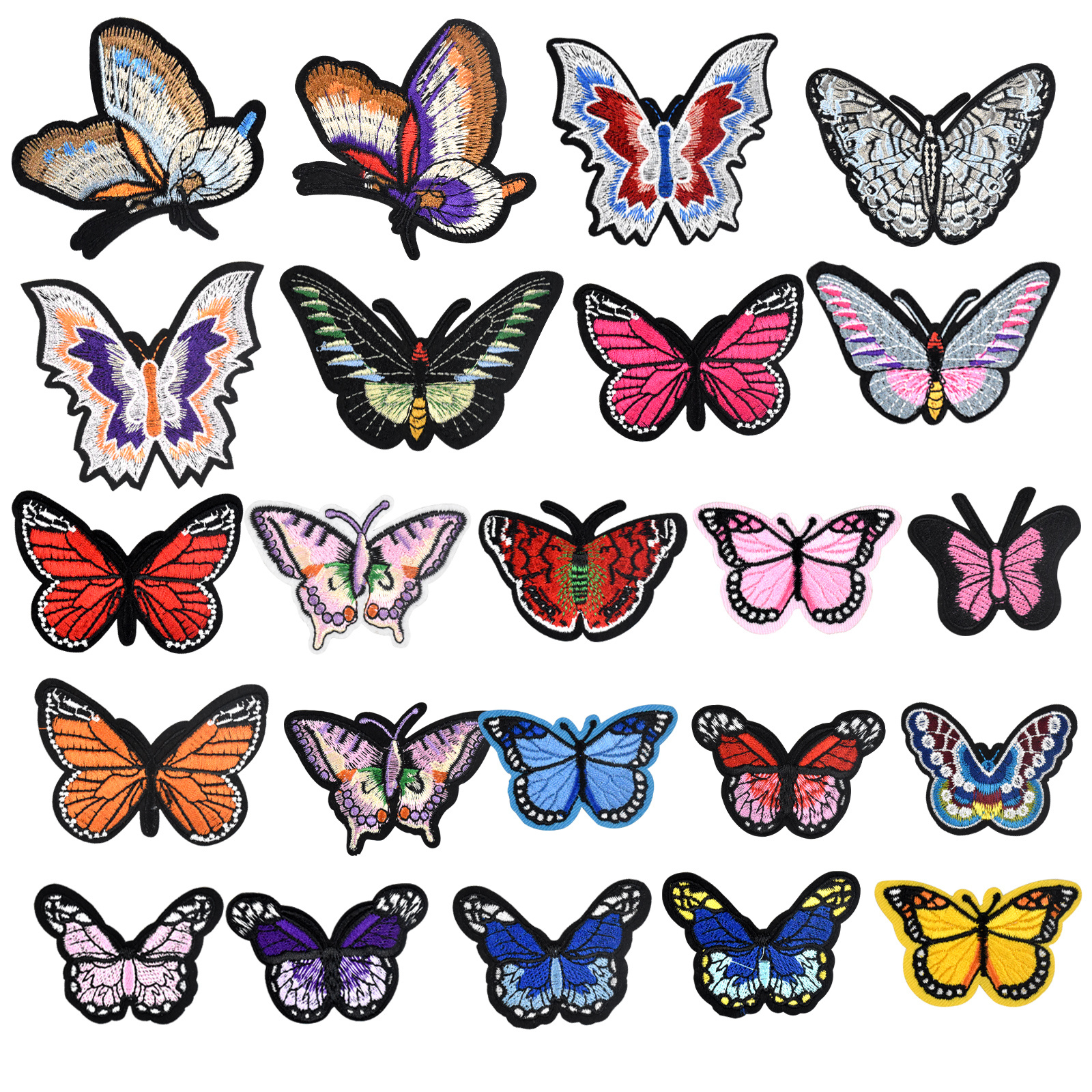 Small Embroidery Butterfly Patches For Clothing Iron On - Temu