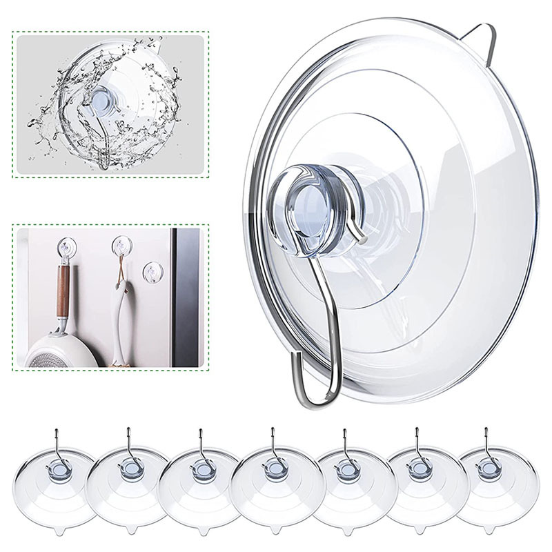 Stainless Steel Hook Reusable Transparent Suction Cup Hook - Temu