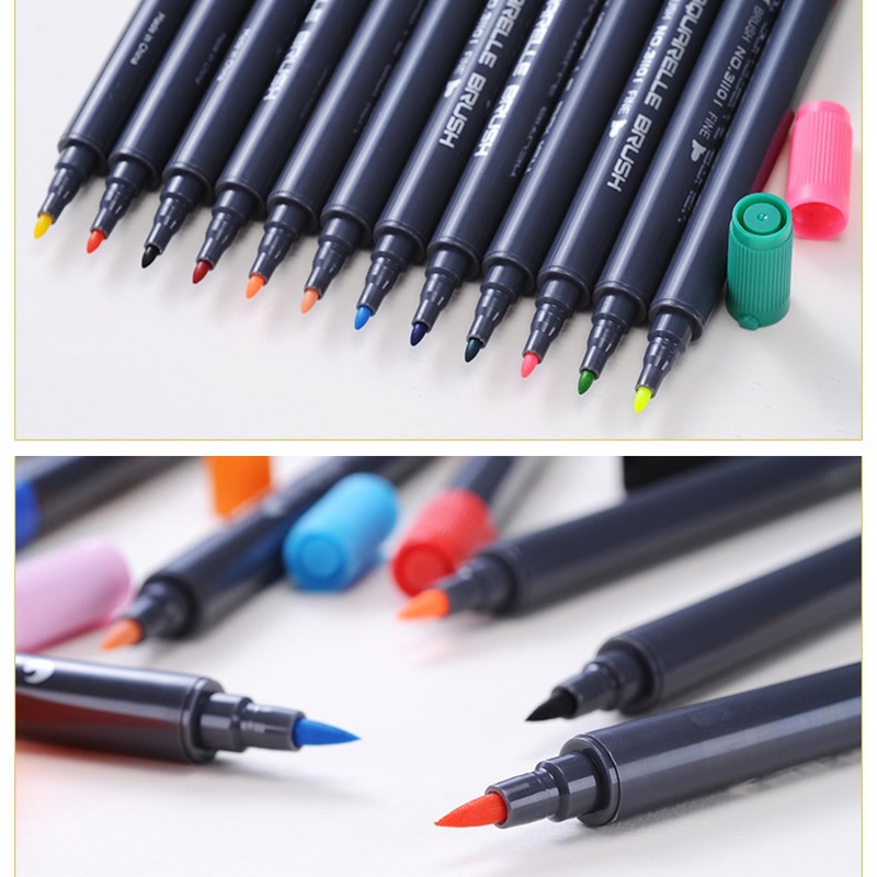 Set Rotuladores Acuarelables dual tip brush pens de 48 colores