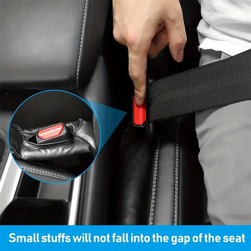 Car Seat Gap Filler Universal Soft Leather Interior Accessories Stop  Dropping Seat Gap Plug for Car SUV Truck -Red 