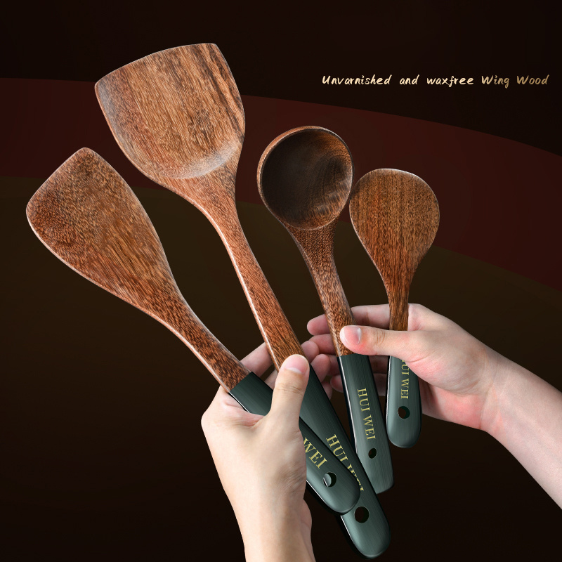 5 Piece Wooden Cooking Set