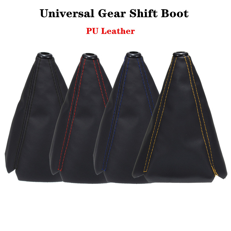 Universal Pu Leather Car Gear Shift Collars Carbon Fiber - Temu