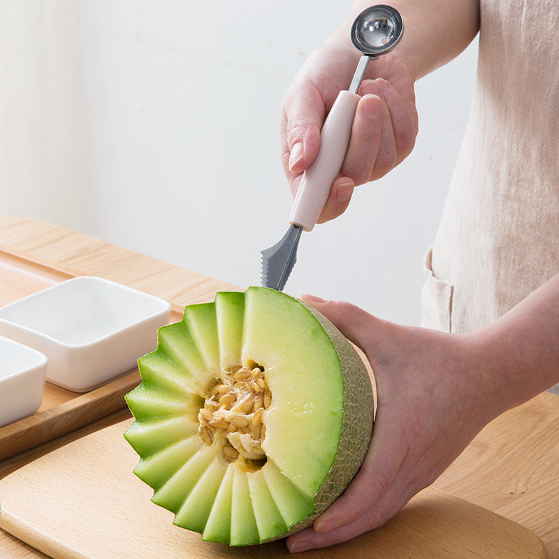 Goxawee Double-headed Melon Baller Scoop, Stainless Steel Fruit Carving  Cutter Knife, Dual-purpose Stainless Steel Cooking Spoon For Diy Cutting  And Scooping Watermelon, Cantaloupe, , Ice Cream, Cheese Grater, Meatballs  - Temu