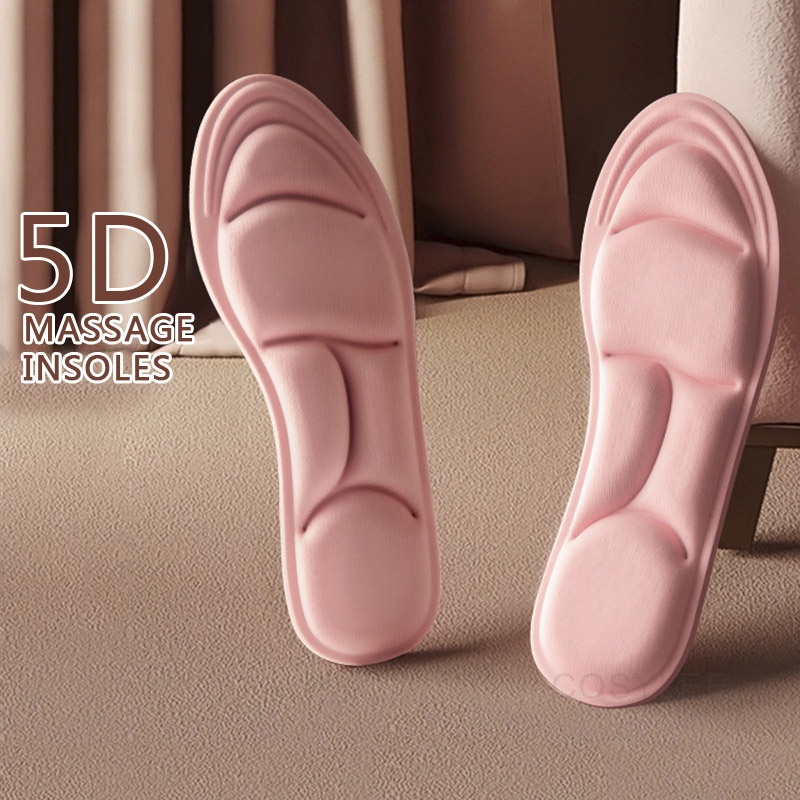 1 Pair 5D Memory Foam leisure time Insoles for Shoes Women Men Breathable Shock Absorbant Cushion Running Insoles Sports Cushion