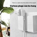 Punch Free Wall Mount Phone Plug Holder Mobile Phone Charging Stand Air Conditioner TV Remote Control Storage Box