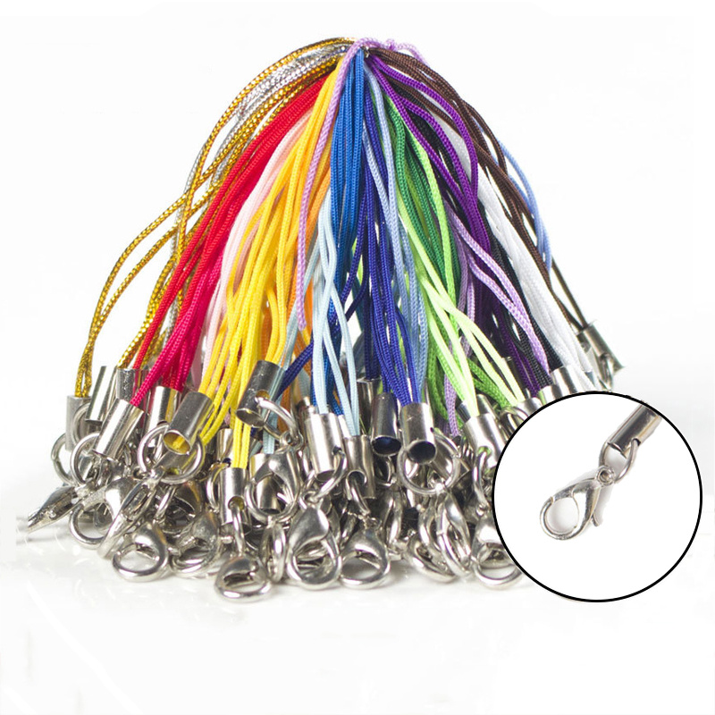 Vaguelly 18 pcs Lobster Cable Clasp Lanyard Anti- Cell Chain Keychain Key  Trailer Phone Rope Coil Cord Straps Safety Cellphone Retractable Lanyards