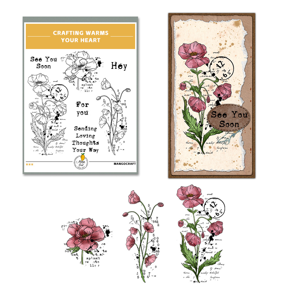 Mangocraft Original Design Painted Flowers Floral Stamps - Temu