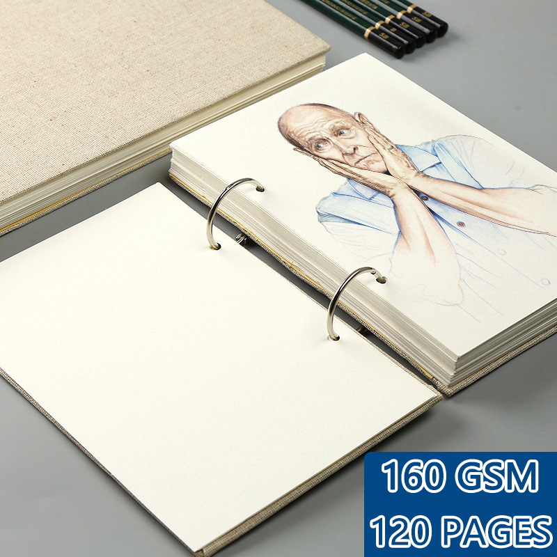 16K A4 8K Sketchbook 30 Sheets 160g Paper Loose Leaf Drawing Book