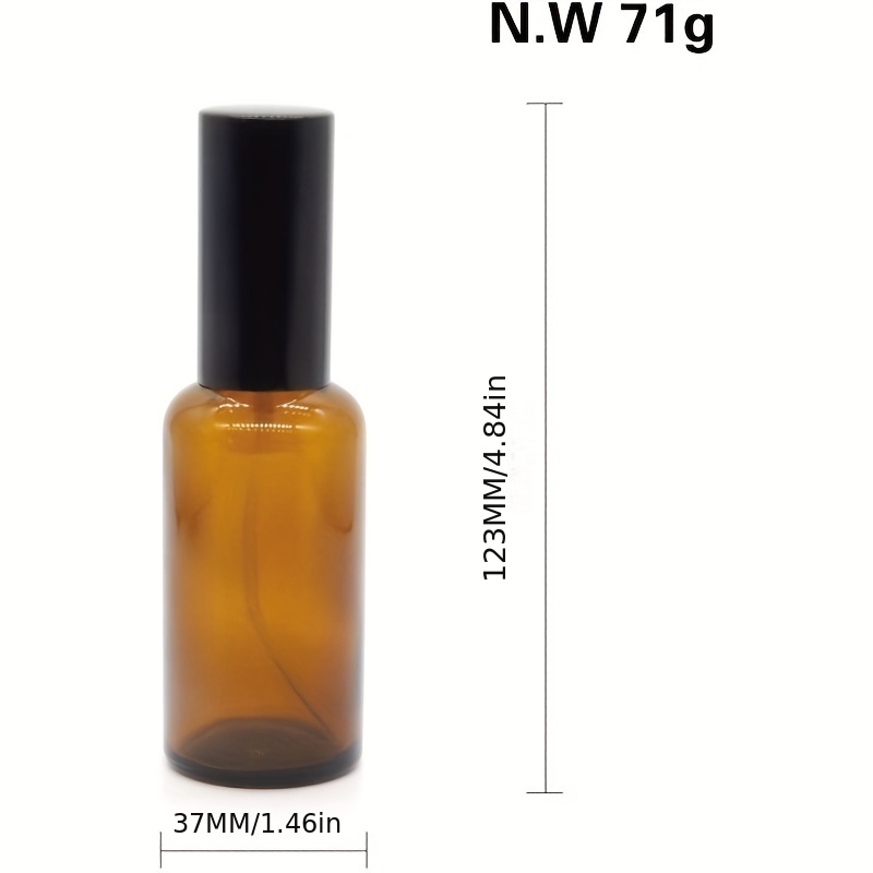 3Pcs 50Ml(2Oz) Amber/Black Glass Spray Bottles , Small Empty Spray