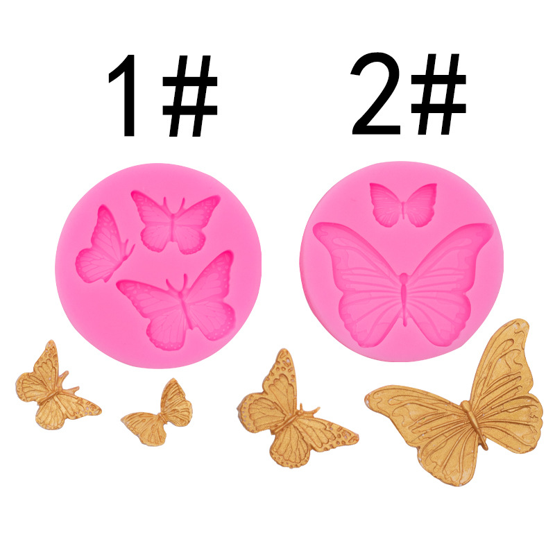 3D Butterfly Silicone Mold Polymer Clay Candy Mould Cupcake Topper  Decorations