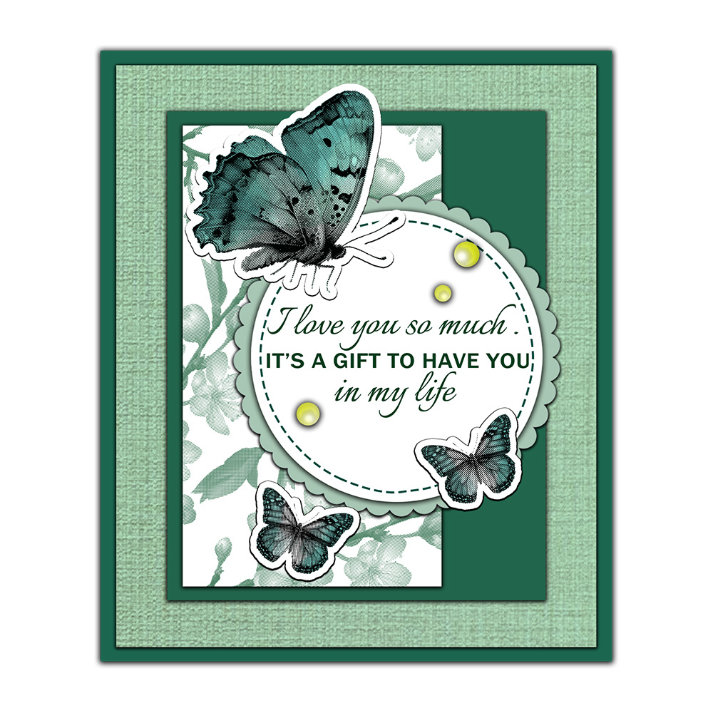 Butterfly Stamp Gift, Scrapbooking Insect Stamp Gift