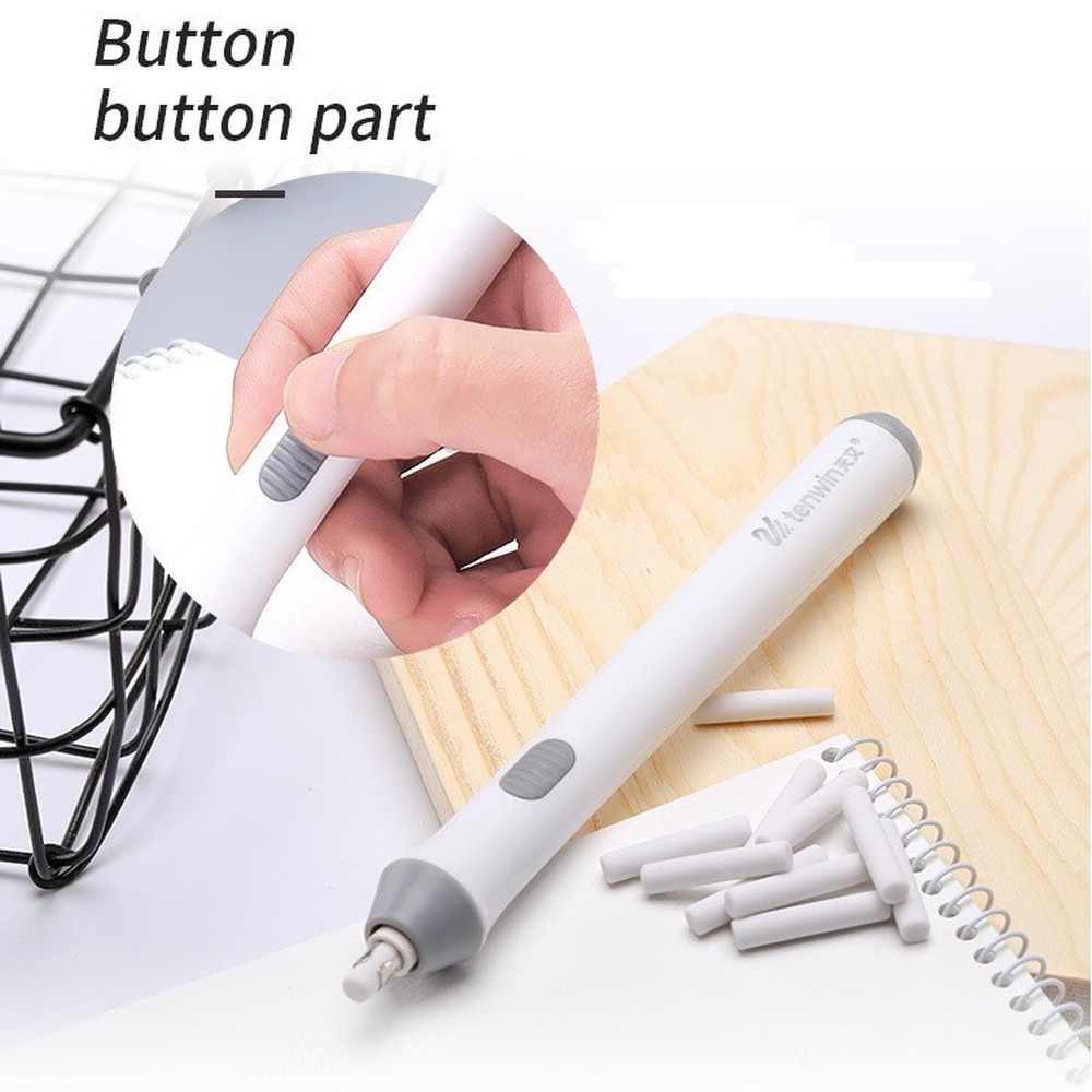 Electric Eraser Kit, Battery Electric Pencil Eraser Tool with 10 Refills,  Battery Operated Eraser, Electric Eraser for Drawing for Sketching,  Drawing