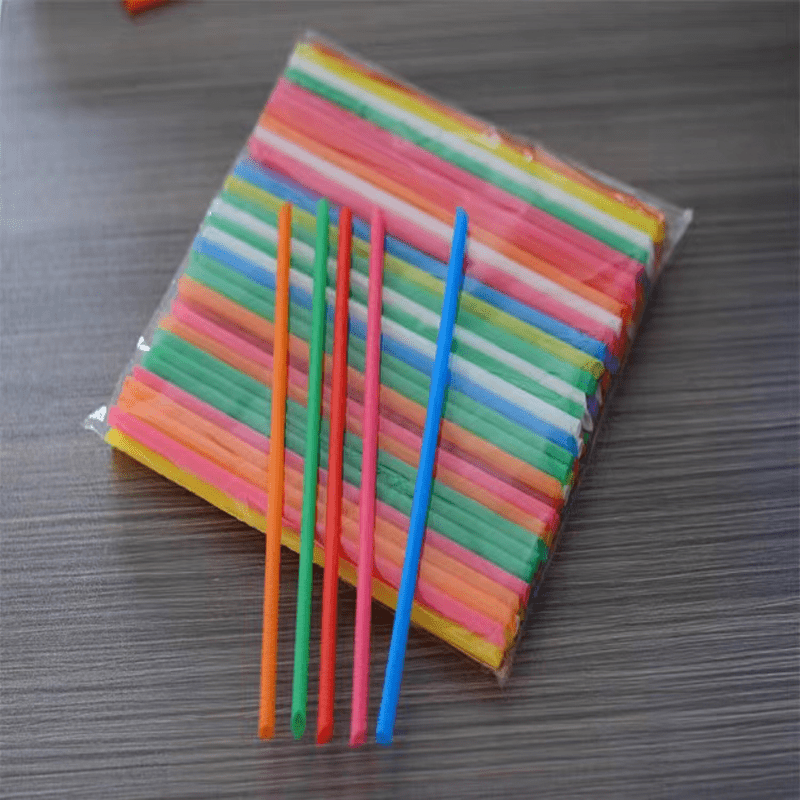 100pcs Small Straws For Drinks And Smoothies - Colorful And Kids DIY  Handmade Material 0.23in / 6mm Colored Disposable Straws PP Flat Mouth  Straight P