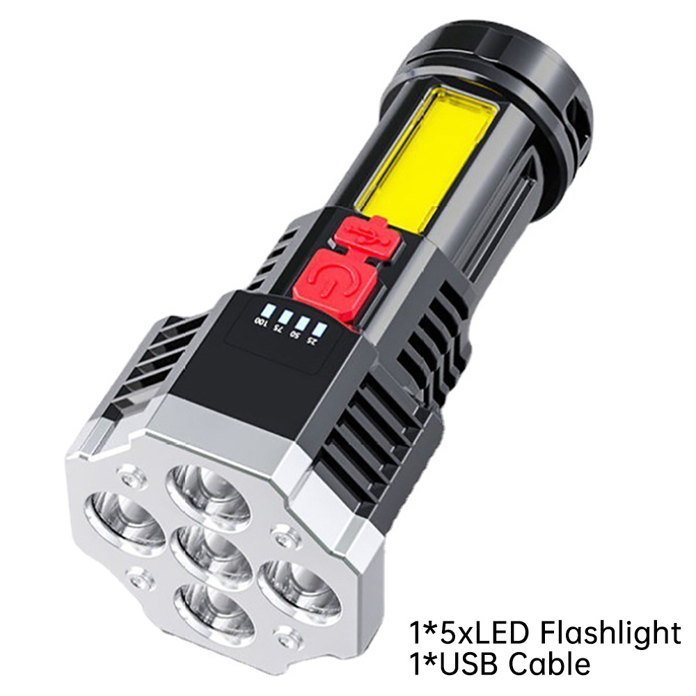 Linterna LED portátil USB recargable batería integrada - Temu