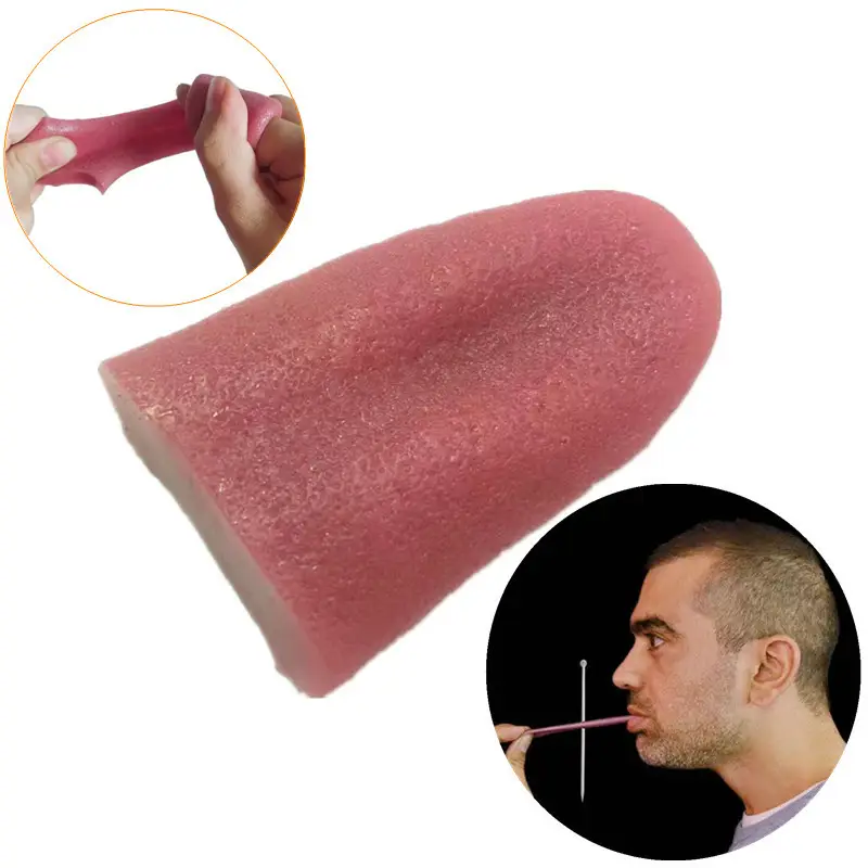 1pc realistic tongue prankwith gross jokes magic tricks details 0