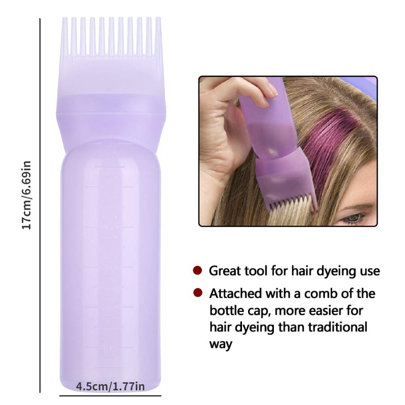 3pcs Hair Color Applicator Bottle, with Scale and Comb Smear Evenly Hair  Oil Applicator for DIY Styling 