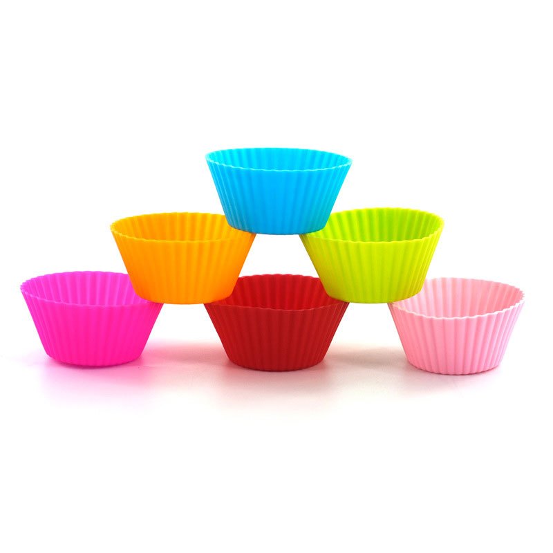 10PCS Non-Stick Baking Cups Silicone Cupcake Kitchen Baking Mold