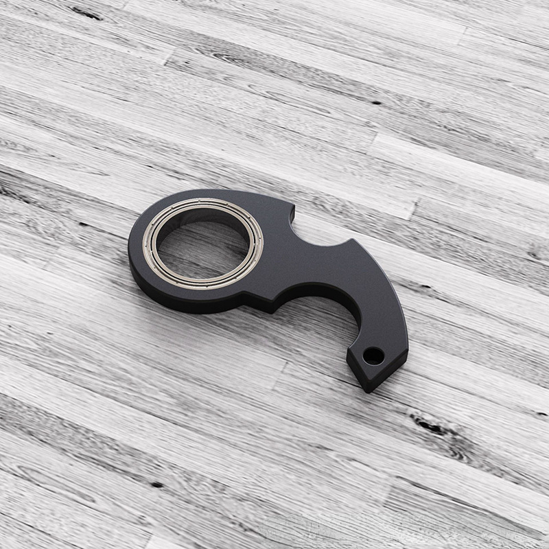 Ninja Spinner Keychain - Black
