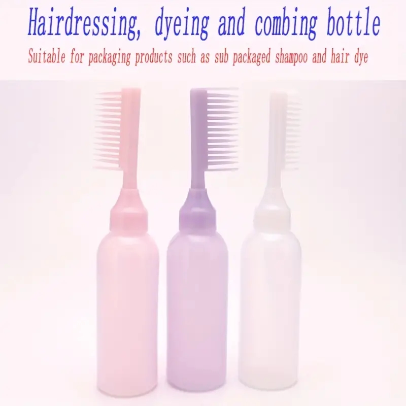Root Comb Applicator Bottle, Hair Color Applicator Bottles With Comb And  Graduated Scale Hair Dye Bottle For Hair Oil Salon Care - Temu