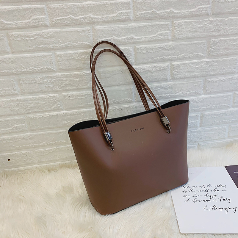 Large Capacity PU Leather Tote Handbag for Women