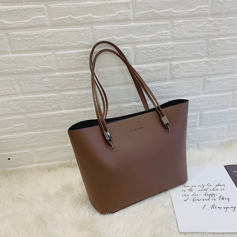 Large Capacity PU Leather Tote Handbag for Women