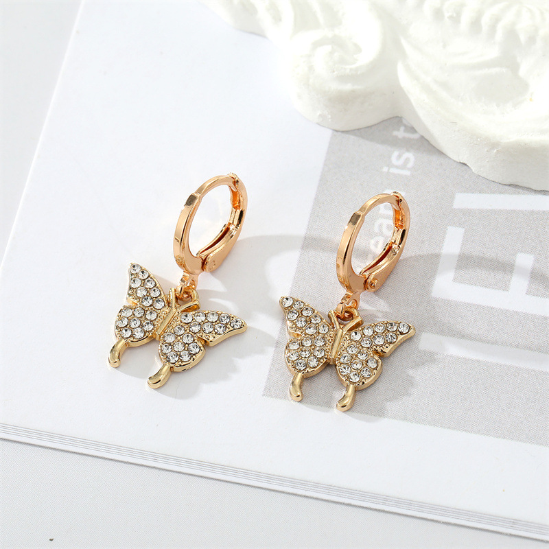 Creative Butterfly Star Flower Earrings Elegant Ornaments Cute Ear Jewelry  For Women Birthday Gift - Temu