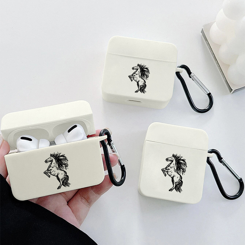 

Horse Pattern Earphone Case, Silicone Case For Airpods1/2/3, Airpods Pro 1/2, Gift For Birthday, Girlfriend, Boyfriend, Friend Or Yourself