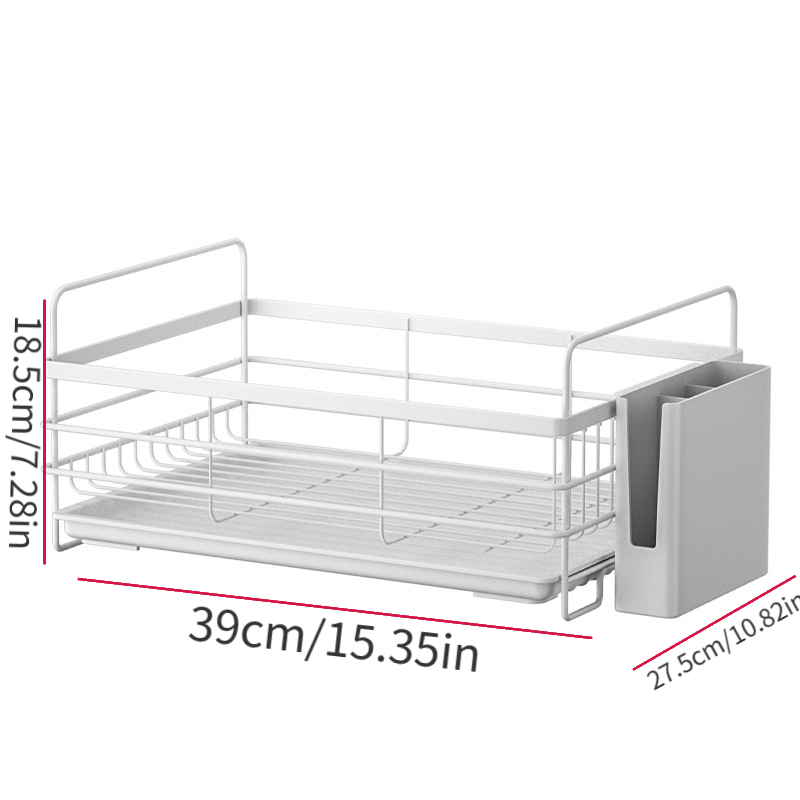 Dish Drying Rack, 1/2 Tier Dish Rack With Drainboard, Multifunctional  Household Bowl Rack, Dish Drainer, Dish Drying Racks With Utensil Holder,  Chopsticks Cage, Kitchen Accessories - Temu