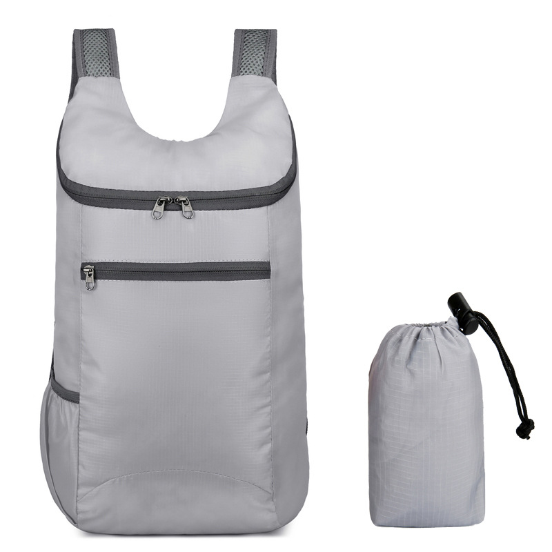 Sac de gym / fitness pliable gris