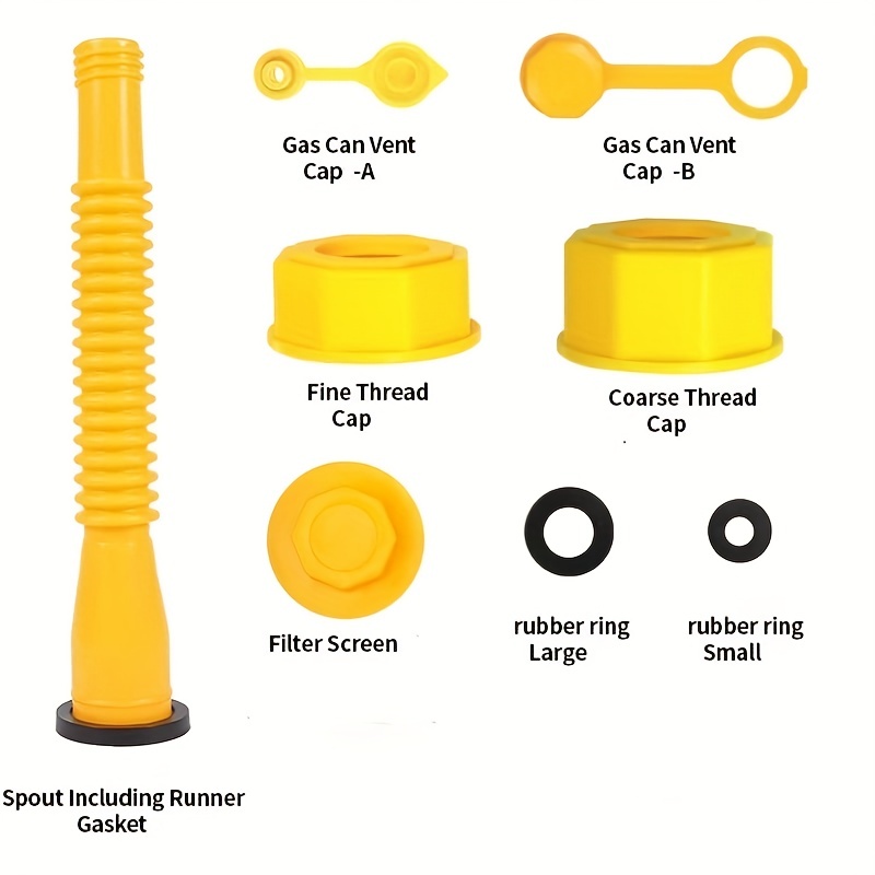 Gas Can Replacement Gas Can Spout Kit With Flexible Nozzles - Temu