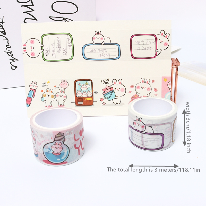 Ins Simple Cartoon Comic Washi Tape Scrapbooking DIY Decor Journal Korean  Tape Cute Tape Paper Diary