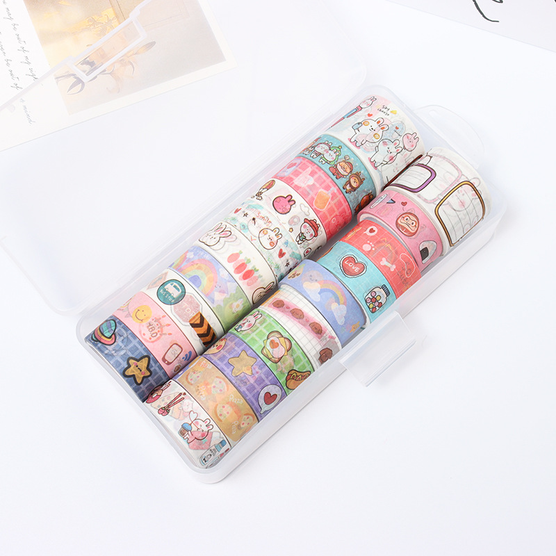 20 Rolls/box INS Cute Masking Washi Tape Set Girl Heart Decorative Tape DIY  Scrapbooking Diary Journal Stickers Korean Stationer - AliExpress