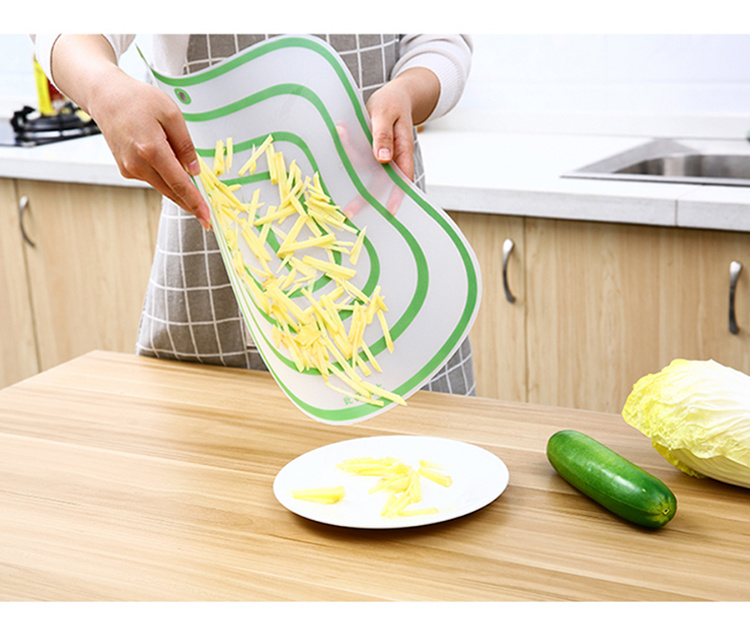 Tabla de cortar rectangular, tabla de cortar vegetales transparente  antideslizante, herramienta de cocina JShteea El nuevo