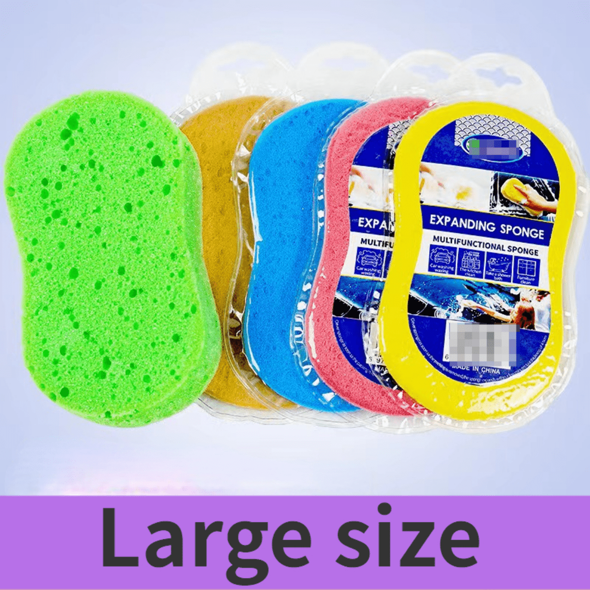 5Pcs Car Wash Sponges Multi-Functional Large Cleaning Sponges Kitchen Handy  Wash