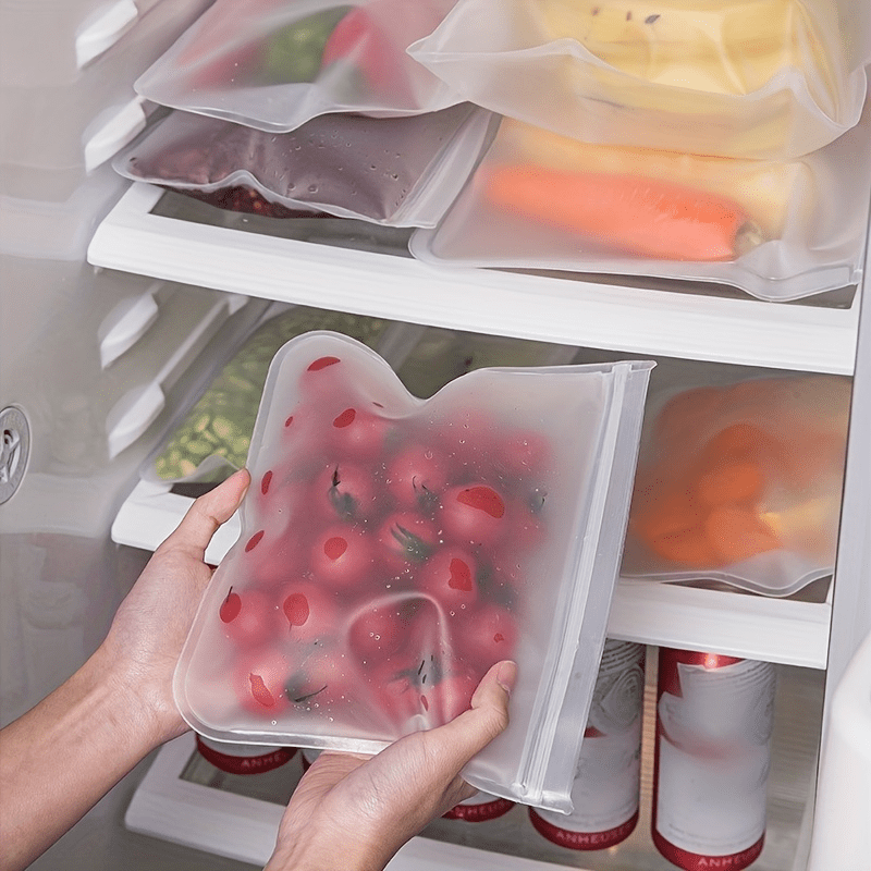 Zip Lock Leakproof Reusable Food Freeze Storage Bag Sandwich Marinate Meat  Fruit