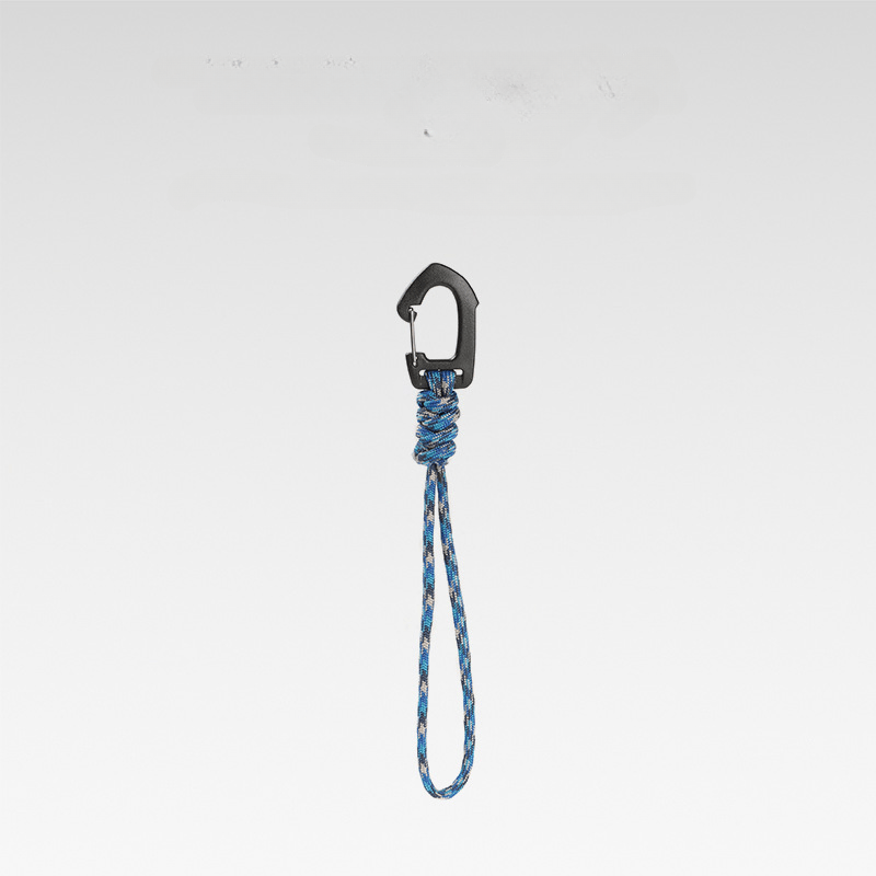 Bullet Line Carabiner with Woven Strap Key Ring - Sample