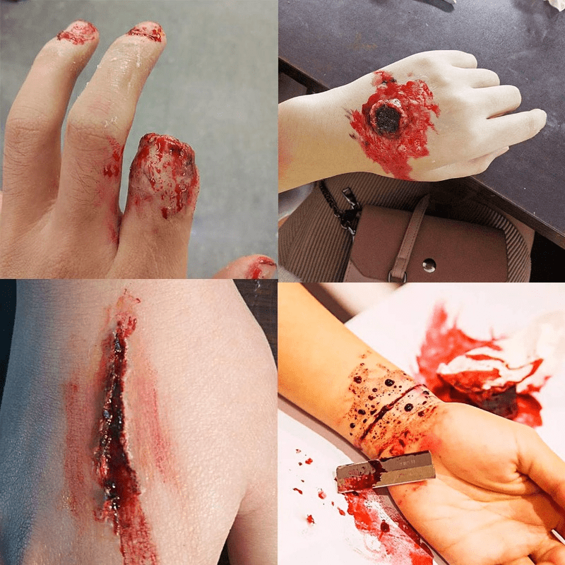 Reply to @jadelt_xx__ *fake blood* the EASIEST scar/cut wound ever wit