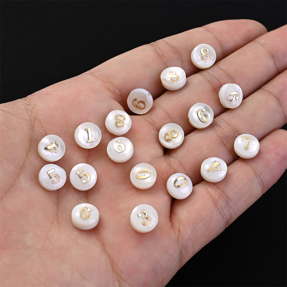 Number Beads For Bracelets, 300Pcs Circle Number Beads Round Number Beads  For DIY Handicrafts 