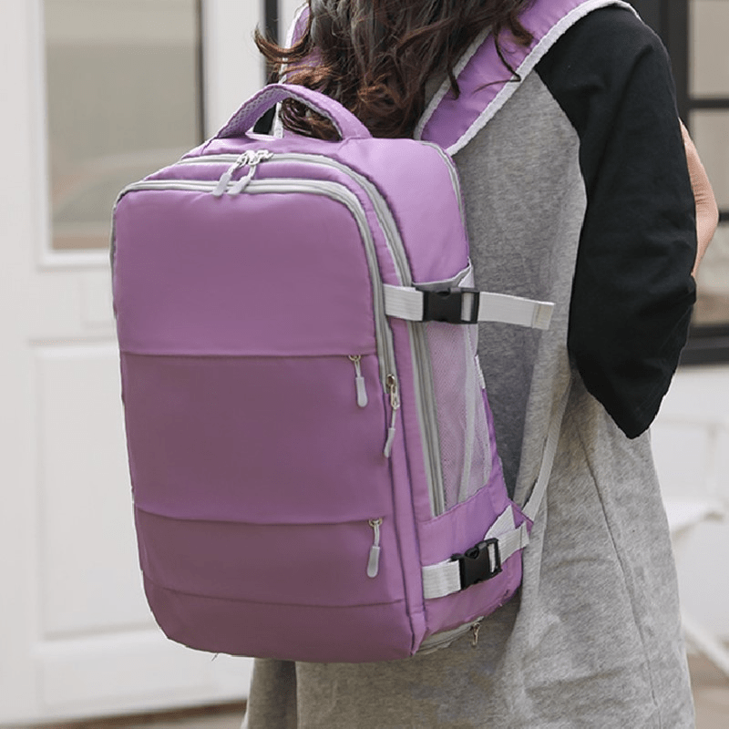 casual lightweight outdoor large capacity backpack fashion travel backpack with usb charging port and shoe compartment